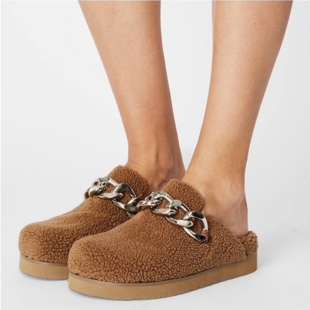 ASH Ghost Fur Mules light brown clogs 37